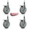 Service Caster 6'' Gray Poly Swivel 3/4'' Expanding Stem Caster Set Total Lock Brake, 4PK SCC-EXTTL20S614-PPUB-34-4 - alternate 2